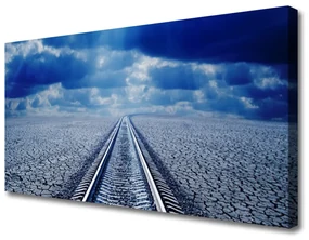 Tablou pe panza canvas Track Arhitectura Gri Albastru