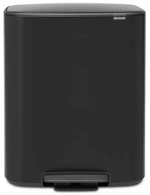 Coș Brabantia Bo Pedal 1003185, 60 L, închidere ușoară, bază antiderapantă, negru