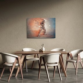 Tablou pe sticlă - Jucător de tenis (70x50 cm)