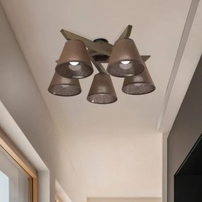 Lustră LED aplicată Brilagi ANTHONY 5xE14/40W/230V stejar nuc/maro