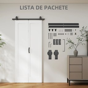 HOMCOM Ușă Pliabilă tip Carte cu Suprafață Vopsibilă 90x210 cm Alb | Aosom Romania