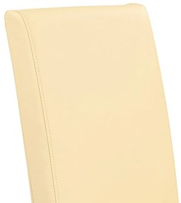 Scaun de sufragerie din piele Kelly, bej