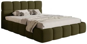 Pat matrimonial 140 cm Cirsten 140B (cu somieră) (măslin). 1099524