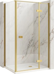 Cabina de dus Rea Atlas 100x100 Brush Gold