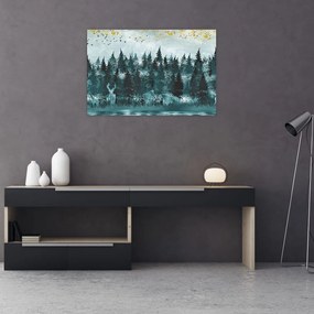 Tablou - Animale din pădure (90x60 cm)