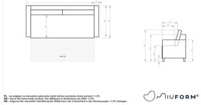 Canapea extensibilă Miuform Charming Charlie, gri antracit