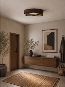 BRILAGI - Lampă LED dimabilă VELVET TWIST LED/36W/230V CCT, Ø 65 cm WT maro/auriu + telecomandă