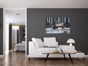 Tablou - cerbul iarna (90x60 cm)
