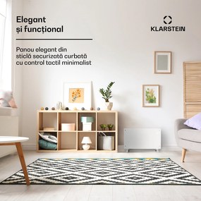 Klarstein Bornholm Curved Smart, încălzitor cu convecție, 2000 W, control prin aplicație, alb