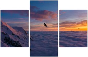 Tablou în apus de soare, Mont Blanc (90x60 cm)