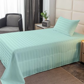 Cearsaf de hotel din microfibra 140x240 cm si husa pentru perna 50x70 cm JASMINE, mentol Inchidere: Fermoar