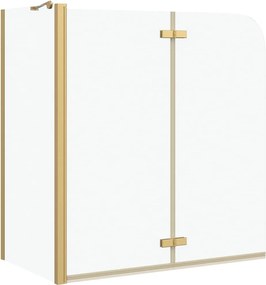 vidaXL Încărcare duș Auriu 120 x 68 x 130 cm Sticlă ESG și aluminiu