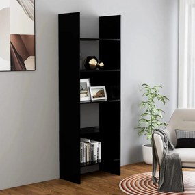 803408 vidaXL Bibliotecă, negru, 60x35x180 cm, lemn prelucrat