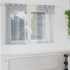 vidaXL Perdele cu perdele 2 pcs Gri închis 140 x 140 cm Poliester