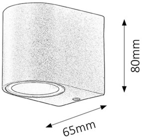 Rabalux 8029 - Corp de iluminat perete exterior CHILE 1xGU10/35W/230V
