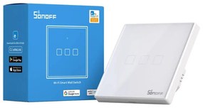 Intrerupator Smart WiFi + RF 433MHz Sonoff T2 EU TX (3 canale)
