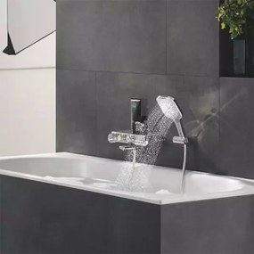 Para de dus Grohe Rainshower SmartActive 130 Cube 3 functii antracit lucios Hard Graphite