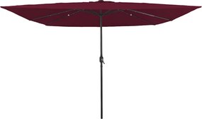 vidaXL Parasol de Grădină Roșu Bordeaux 295 x 295 x 245 cm