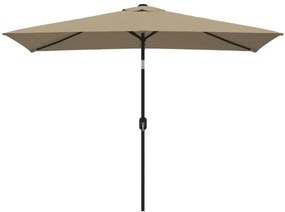 Umbrela de soare exterior, stalp metalic, gri taupe, 300x200 cm Gri taupe