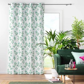 Draperie albă/verde 140x280 cm Leandre – douceur d'intérieur