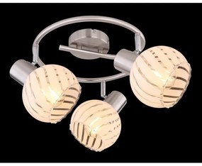 Plafoniera cu 3 spoturi design modern WILLY nichel