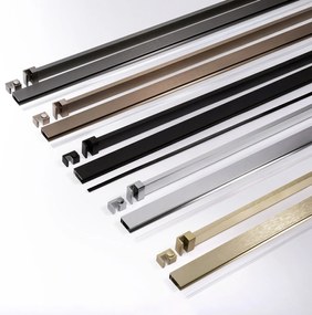 Paravan de dus Rea Flexi Grey / Brush Copper 140