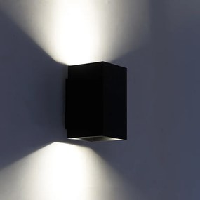 Lampă de perete inteligentă modernă neagră incl. 2 WiFi GU10 - Sandy