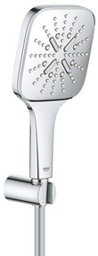 Grohe Rainshower Eco SmartActive 130 Cube Set dus cu suport fix, crom