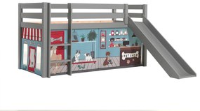 Pat copii cu tobogan și husă Pet Shop pentru copii – Vipack Pino [Dimensiuni: 200x90x114 cm]