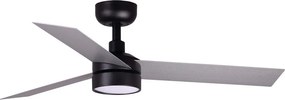 Lustra LED cu Ventilator tavan si telecomanda CRUISER TEK S negru/aluminiu 4000K