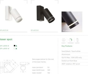 Aplica cu spot directionabil Laser 1, negru