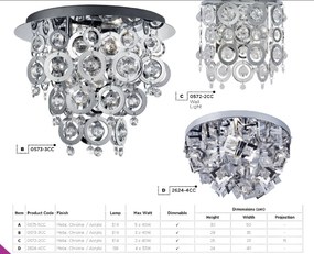 Plafoniera moderna design elegant Nova 0573-3CC SRT