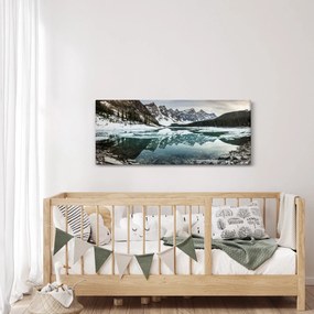 Tablou - lacul iarna (120x50 cm)