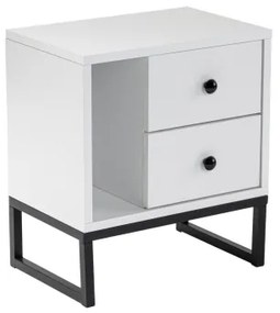 Noptieră GLIMMER 50x45,2 cm alb/negru