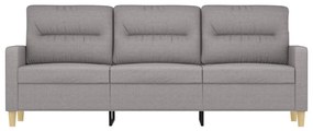 Canapea cu 3 locuri, gri deschis, material 180CM textil Gri deschis, 198 x 77 x 80 cm