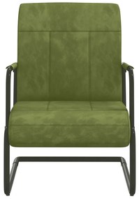 325791 vidaXL Scaun tip consolă, verde deschis, catifea