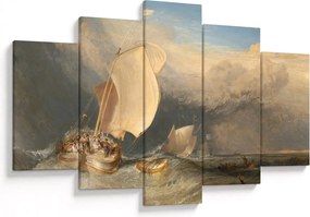 Tablou - William Turner, Fishing Boats with Hucksters Bargaining for Fish, reproducere (150x105 cm)