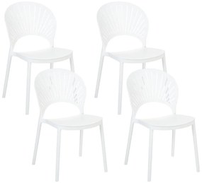 Set 4 buc scaune de sufragerie Ostza (alb). 1081823