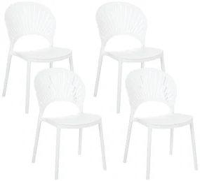 Set 4 buc scaune de sufragerie Ostza (alb). 1081823