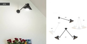 Lustra de tavan reglabila design retro ALTEA 2 alba