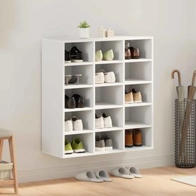 vidaXL Dulap pentru pantofi Alb 77.5 x 30 x 83.5 cm Lemn compozit