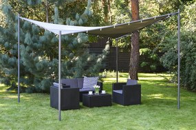 Pergolă de terasă din antracit Mallorca 3,5 x 3,5m Garden Point