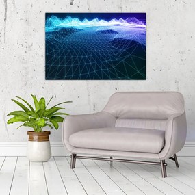 Tablou - Munți în model de calculator (90x60 cm)