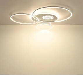 Globo 48466-70W-LED Plafonieră LED dimabilă INVERTINA 70W/230V 105x26,5 cm albă + telecomandă