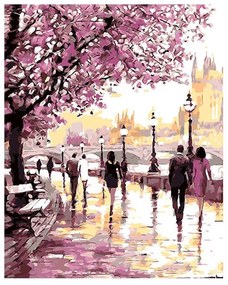Pictura pe numere cu un cadru "Trotuar 2" 50x40 cm