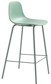 Scaun de bar verde deschis din plastic (înălțime șezut 67,5 cm) Whitby – Unique Furniture