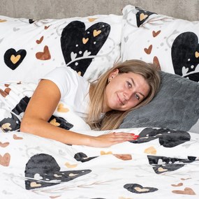 Lenjerie de pat din microflanel 4Home Romantic, 160 x 200 cm, 70 x 80 cm