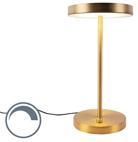 Lampă de masă modernă bronz cu LED inclus - Disco