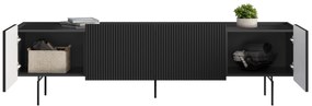 Dulap TV Malmi 200 cm - negru mat / picioare negre