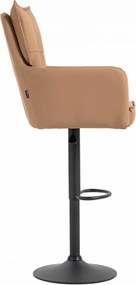 HR250W Scaun Piele Ecologică Premium Soft Culoare Caramel Bază Neagră